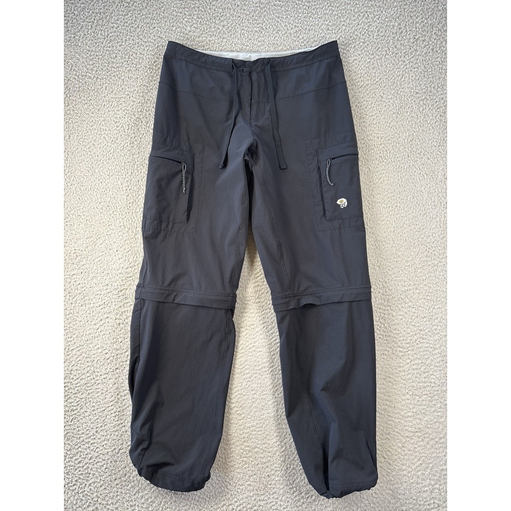 Mountain Hardware Convertible Pants Womens 8 Cargo Hiking Shorts Black